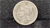 1872 Three Cents Nickel