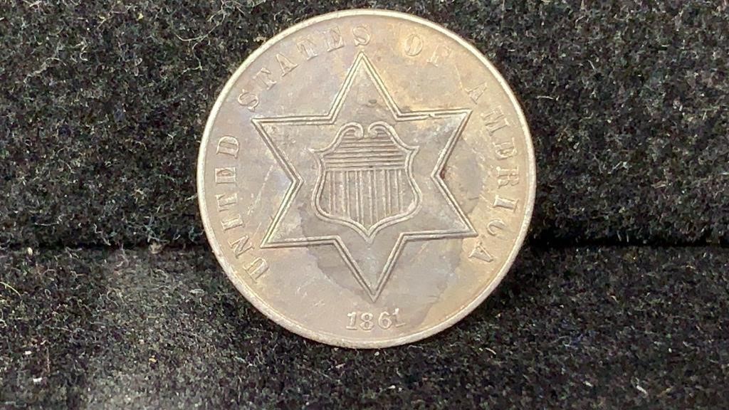 1861 Three Cents Silver