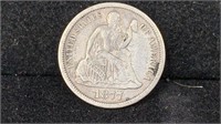 1877-CC Seated Liberty Silver Dime