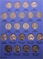 1938 TO JEFFERSON NICKEL SET NO 50D