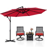 ABCCANOPY Cantilever Patio Umbrellas 10FT Red 10