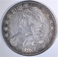 1824 CAPPED BUST HALF DOLLAR  XF/AU