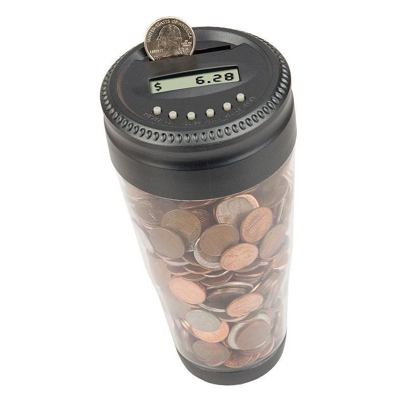 DIRTY DOG Digital Auto Coin Jar, Black