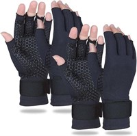2PAIRS Unisex Arthritis Fingerless Gloves