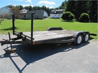 18' X 7' FLATBED TRAILER with BEAVERTAIL