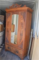 Solid Wood Armoire with Shelves