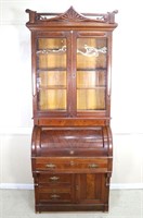 Eastlake Victorian Walnut Secretary Bookcase