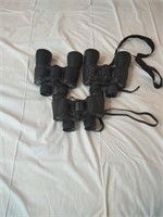 Set of 3 binoculars. Jason and Simmons brands.