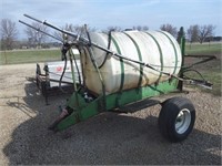 500 Gallon sprayer, booms, PTO pump, needs frt.