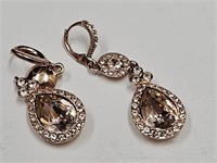 Givenchy Rose Gold Pear Shape Earrings (Costume)