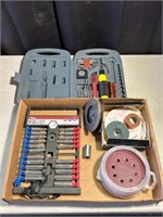 Box of tools, 24 piece, deep socket, SAE, sanding