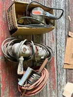 Three electric tools, PET sander, Miller, Falls gr