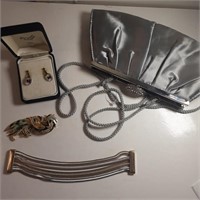 Purse and jewelry lot