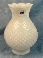 Vintage Hobnail Milk Glass Chimney
