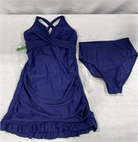 WOMEN’S TWO-PIECE SWIMSUIT BLUE SIZE SMALL