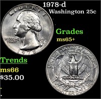 1978-d Washington Quarter 25c Grades GEM+ Unc