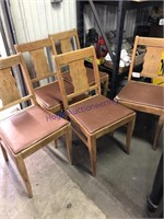 SET OF 5 BOY SCOUT IMPRINTED CHAIRS,