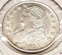 1831 Half Dollar XF-Cleaned