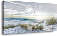 Canvas Prints Wall Art Beach Sunrise Ocean Waves