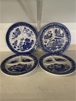 S/4 Blue Willow/Blue Transferware Ironstone