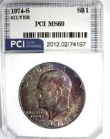 1974-S Silver Ike MS69 LISTS $11500