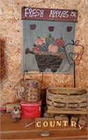 Country apple collection, wall hanging, recipe