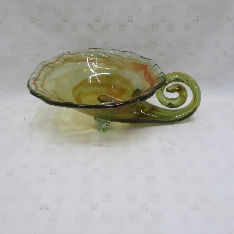 Cornucopia Art Glass - Footed