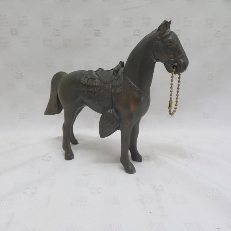 Horse Bronze / Copper Figurine - Ear Chips