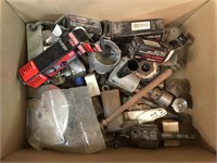 Box lot of drill chucks & parts