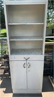 Vintage metal shelf system 5 1/2 foot