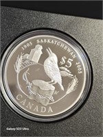 2005 $5 Saskatchewan Coin 99.99% Silver