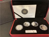 CA 2004 50 cent 92.5% Sterling Silver 4 Coin Set