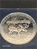 CA Nat. Parks 1985 Silver Dollar proof .500 Fine