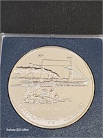 CA 1991 Frontenac Silver Dollar proof .500 Fine