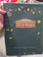 walt disney's bambi lithogram 1997