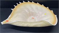 Art Glass Shell Form Oversized MCM Style