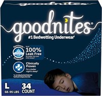 SEALED-Huggies Goodnites Boys Bedwetting Night Tim