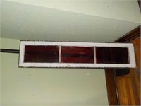 Red glass window 13x56.5"