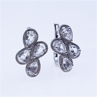 Danburite Swirl Leverback Earrings