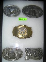 Collection of vintage figural belt buckles