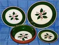 4 Pieces Stangl Holly Pattern