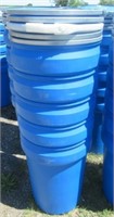 (5) 30 Gal. / 114L Heavy duty plastic barrels