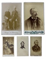 Lincoln, Ulysses Grant CDV Portrait Cards & Mility