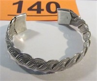 Jewelry Sterling Silver Braided Cuff Bracelet