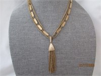 Necklace 20" Gold Tone Marked Alan J