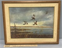 Ducks in Flight Oil Painting on Canvas Ella Ruark