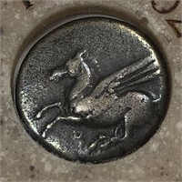 Corinth 375 BC AR Stater Pegasus Pegasos Athena