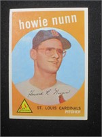 1959 TOPPS #549 HOWIE NUNN HIGH NUMBER SP