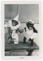 5.3.5" Feb 1959 Two chimps in costumes