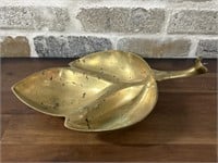 Vintage Brass Leaf Dish